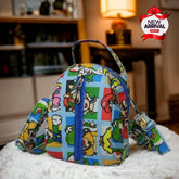 Double Pocket Parachute Printed Cross Body Bag